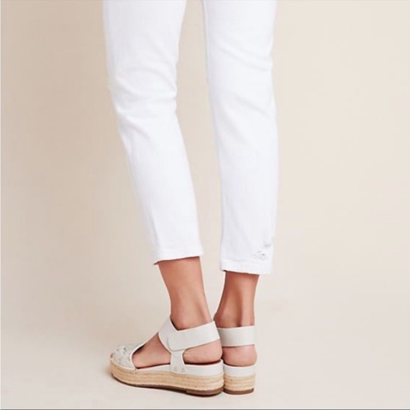 Anthropologie Pilcro Ultra High-Rise Slim Straight Jeans White New Size 31 NWT - Picture 4 of 5